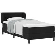 Letto singolo | Letto per adulti | Letto a molle con materasso Nero 80 x 200 cm Tessuto