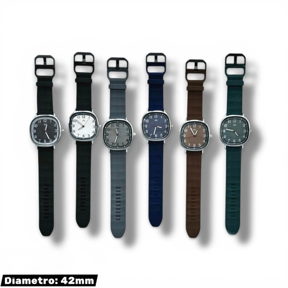 Trade Shop - Orologio Casual Uomo 42 Mm Impermeabile Con Cinturino Sportivo E Design Urbano Minimal -