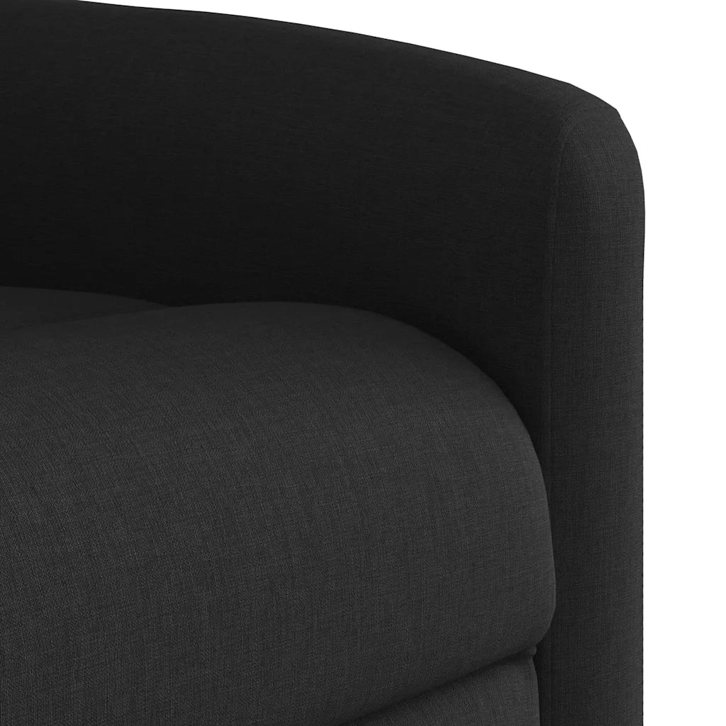 Divano Sedia-Poltrona Reclinabile in Tessuto Nero 567975