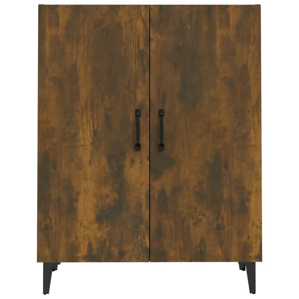 Credenza Rovere Fumo 70x34x90 cm in Legno Multistrato 817330