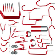 Set di Sosteggi Universali per Pareti con Rivestimento in PVC per Garage Acciaio Rosso