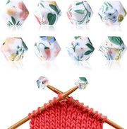 Set di 8 fermagli per aghi da maglia KnitPro con disegno floreale - Protezione per aghi da maglia - Fermaglio per aghi da maglia - Accessori da maglia per diametri di ago 3-9mm