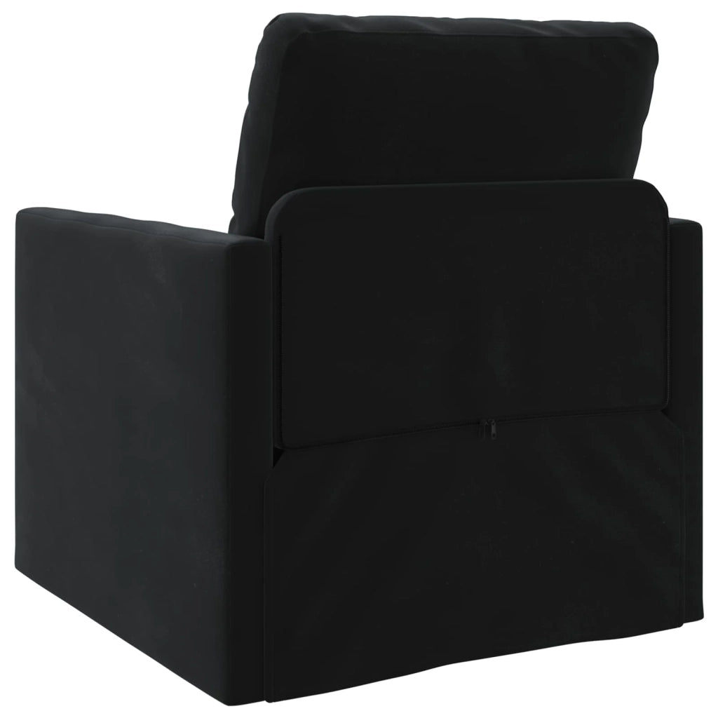 Divano letto Nero 74 x 77 x 81 cm Velluto 4106614