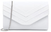 Borsa da sera in suède, clutches eleganti per donna, borsa da braccio, piccola borsa da spalla (bianca)