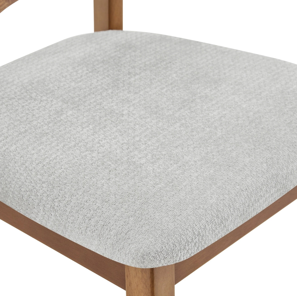 Set di 2 sedie da pranzo 95.5x36.0x54.0 cm con schienale a farfalla in legno di caucciù grigio