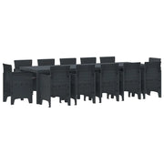 Set da Pranzo per Giardino 13 pcs Antracite Plastica 3378615