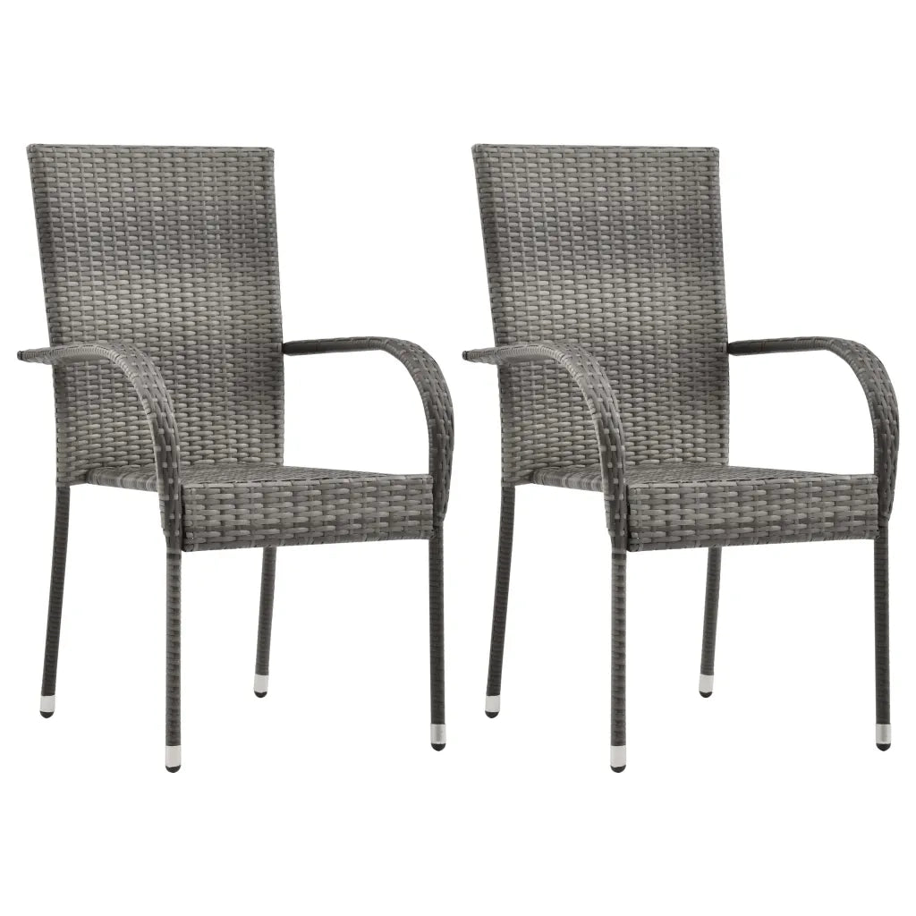 Set Mobili da Pranzo per Giardino 3 pz | Set Salotto da Giardino Grigio