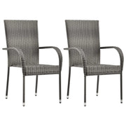 Set Mobili da Pranzo per Giardino 3 pz | Set Salotto da Giardino Grigio