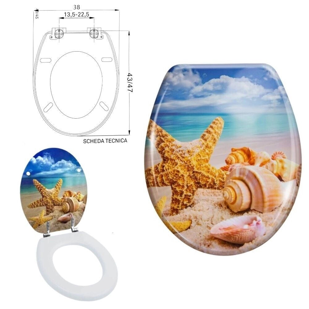 SEDILE COPRIWATER UNIVERSALE PER BAGNO COPRI WC WATER IN LEGNO MDF 19" 59209