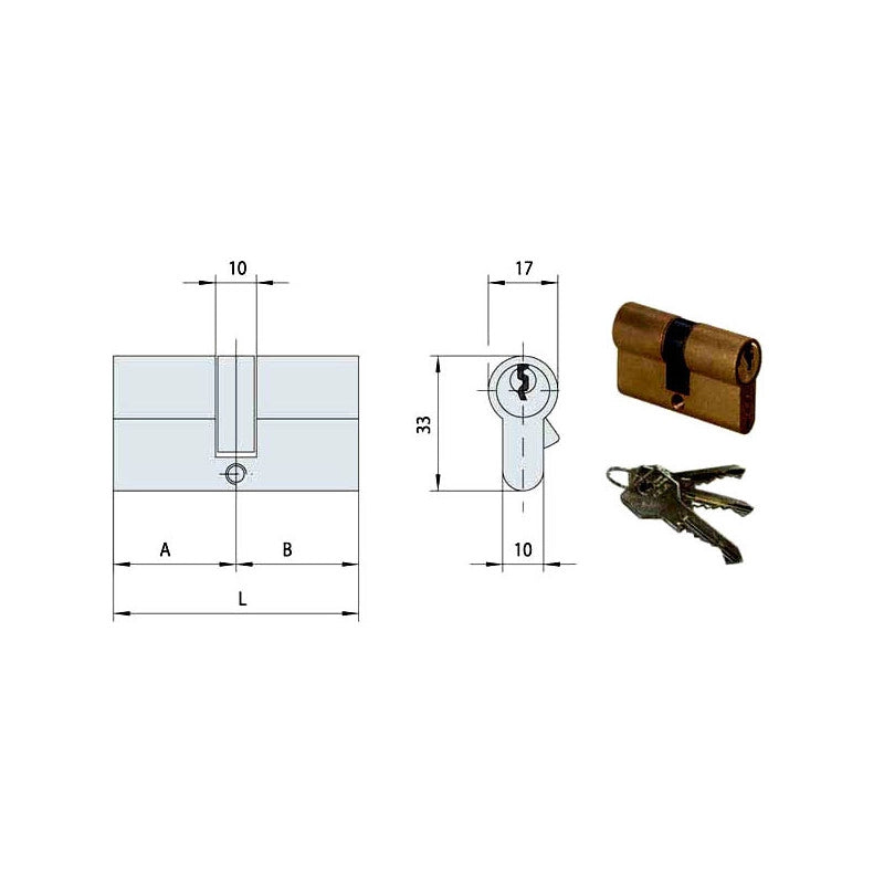 Cilindro Inf. 59,0-29,5-29,5 Sx 0G300-07-0 Cisa