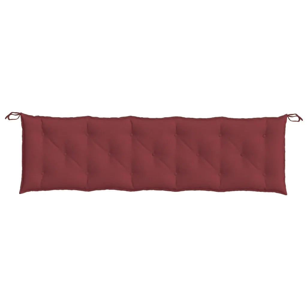 Cuscino Panca da Giardino Rosso Vino MÃ©lange 180x50x7cm Tessuto