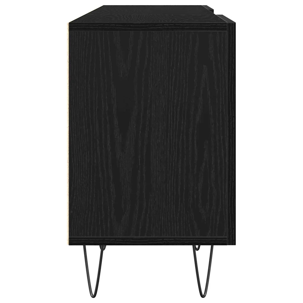 Set mobile TV-Credenza per TV Rovere Nero 150 x 30 x 50 cm Legno multistrato 986587