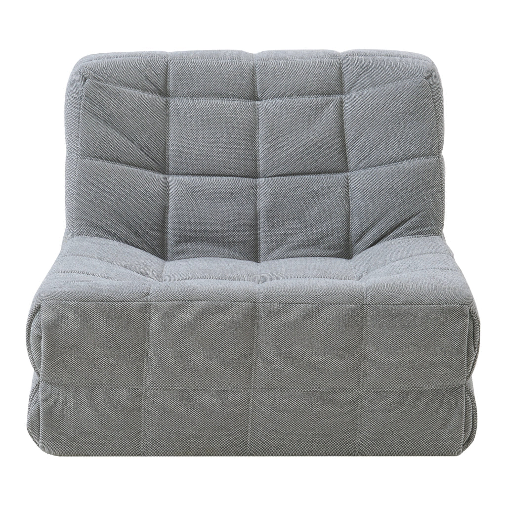 Poltrona Bassa Imbottita Koskyvn Senza Braccioli 75 x 90 x 100 cm - Grigio [en.casa]
