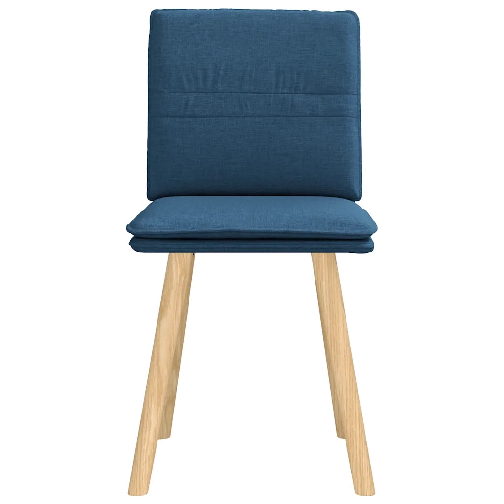 Sedie da Pranzo 2 pz Blu in Tessuto