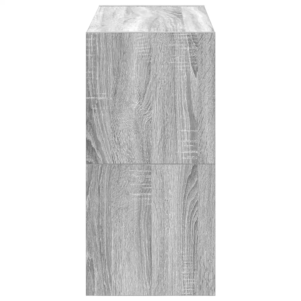 Scarpiere 2 pz Impilabili-Set di 2 Scaffale per scarpe Grigio Sonoma 60x30x30,5 cm