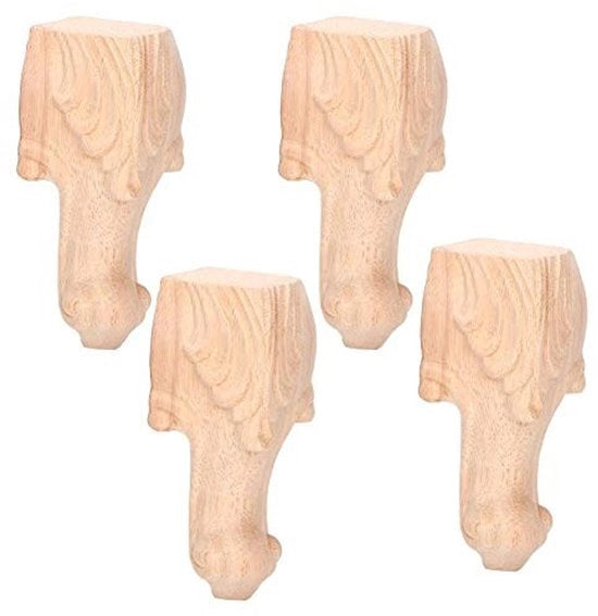 Set di Sostegni per Tavolo in Legno di Sculptura - 4 pezzi - Stile Europeo - Sostenibile - 15 x 6 cm - Protezione dall'Umidità