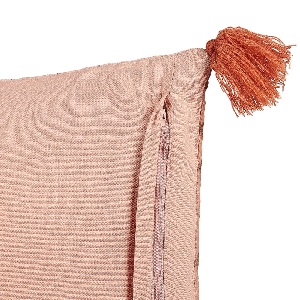 Cuscino in velluto con motivo floreale 45x45 cm rosa stile boho camera da letto soggiorno