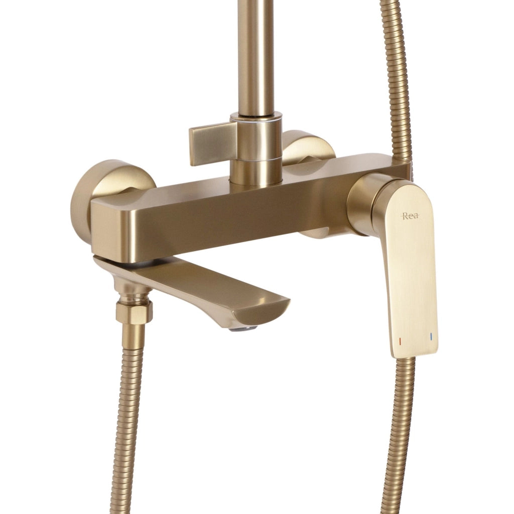 Set Doccia Rea Avalon Gold Brush