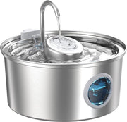 Filtro per fonte per gatti 32 l con vetrino trasparente - acciaio inox - pompa acqua silenziosa - filtrazione multipla