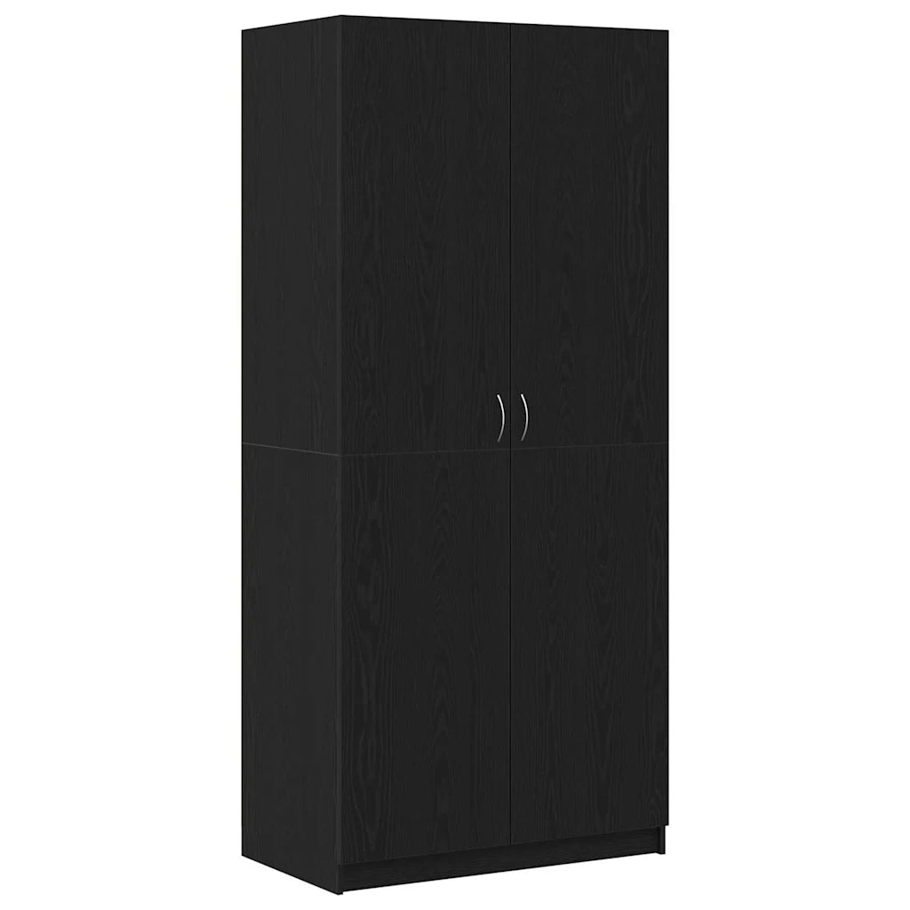 Guardaroba Rovere Nero 90 x 52 x 200 cm Legno multistrato
