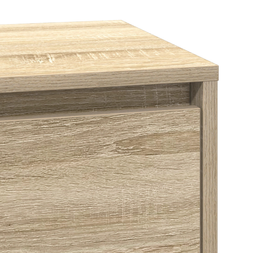 Comodino con LED Rovere Sonama 39x34,5x65 cm Legno ingegnerizzato