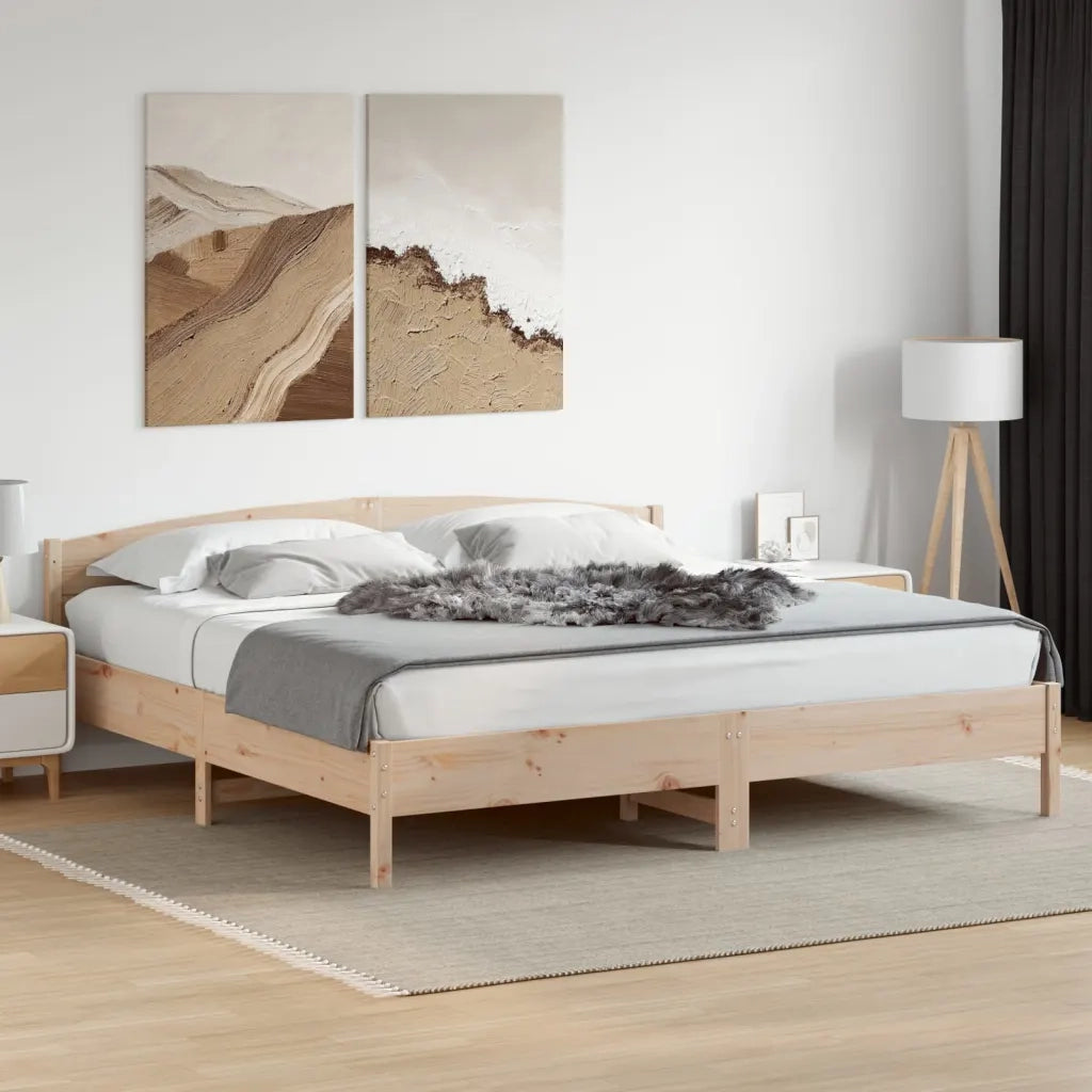 Giroletto senza Materasso 180x200 cm in Legno Massello di Pino 3216191