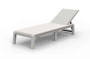 Lettino da Giardino Prendisole 187,5x58x29 cm Reclinabile in 4 Posizione Keter Mallorca Effetto Juta Bianco