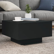 Tavolino da Soggiorno con Luci LED Nero 55x55x31 cmcod mxl 86071