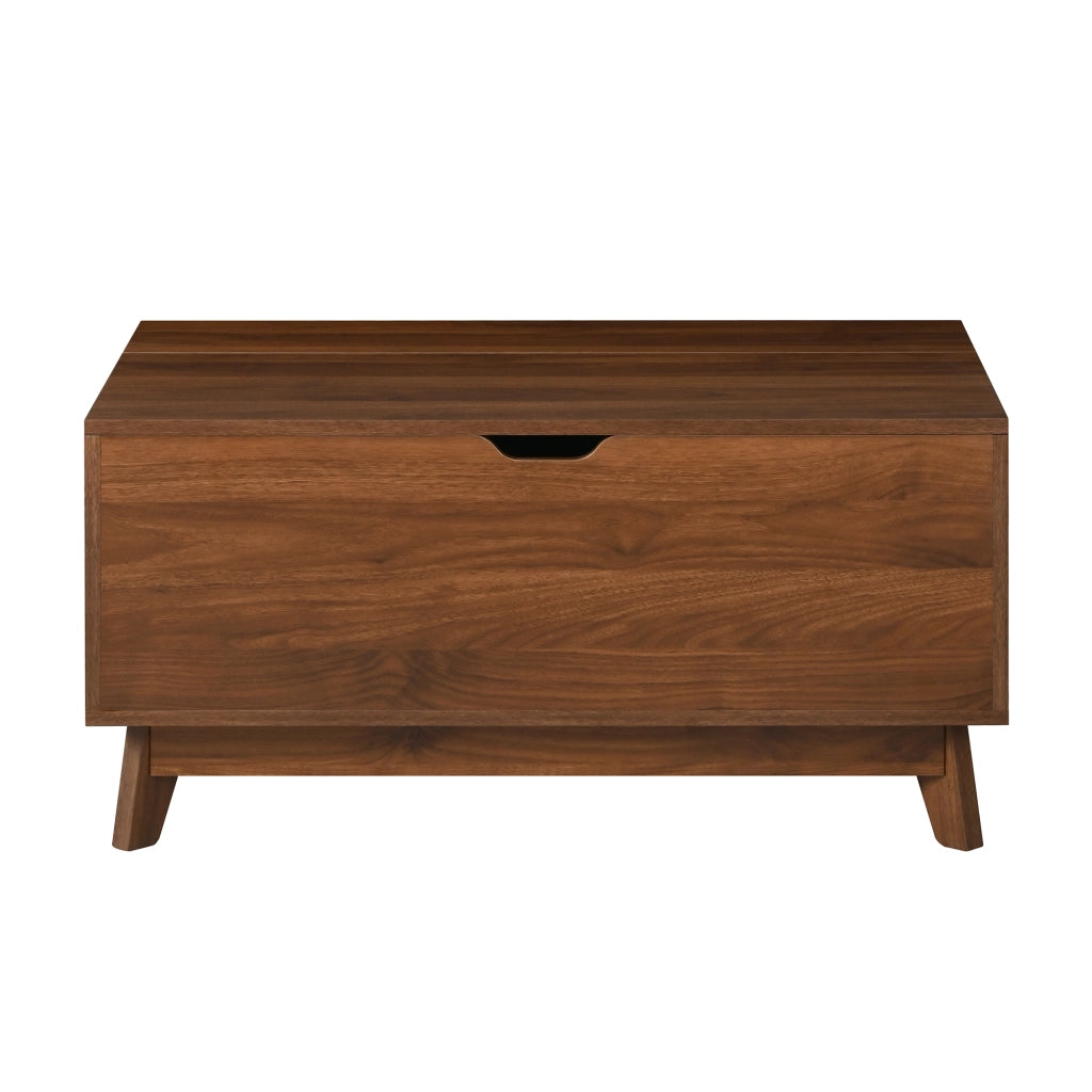Tavolino da caffè 90x55x57.5 cm con piano elevabile in MDF noce