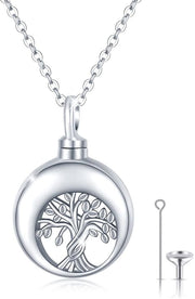 Collana per collo in argento sterling 925 - albero della vita/attaccatura