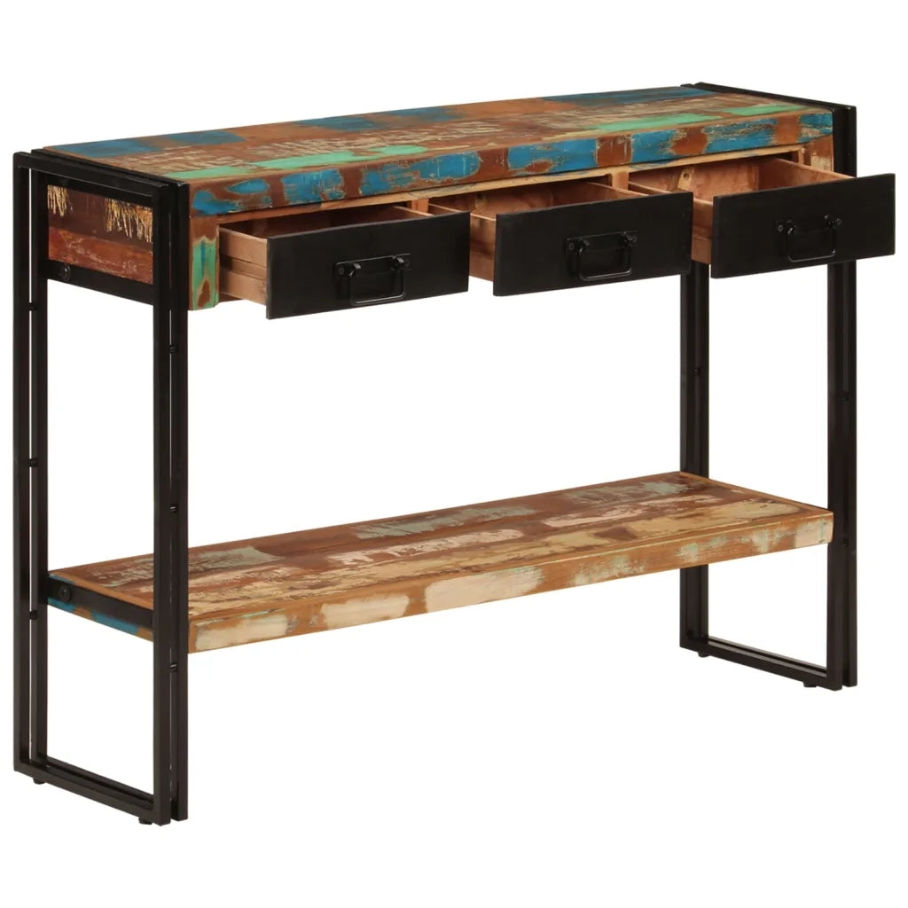 Tavolo Consolle | Tavolo d'Ingresso 110x30x76 cm in Legno Massello Riciclato