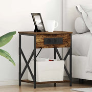 vidaXL Armadio da Notte Rovere fumo 41 x 31 x 51 cm Legno multistrato