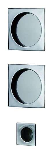 KIT MANIGLIE QUADRO CIECO PER PORTE SCORREVOLI Col. cromo satinato