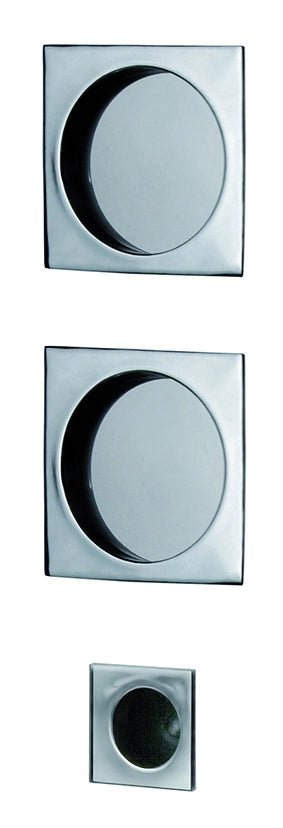 KIT MANIGLIE QUADRO CIECO PER PORTE SCORREVOLI Col. cromo satinato