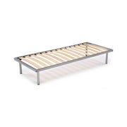 Abalui, Rete Letto Singolo Singolo Made in Italy, 200x80 cm Grigio