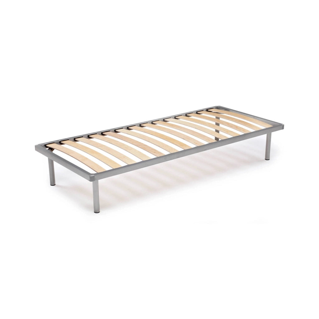 Abalui, Rete Letto Singolo Singolo Made in Italy, 200x80 cm Grigio