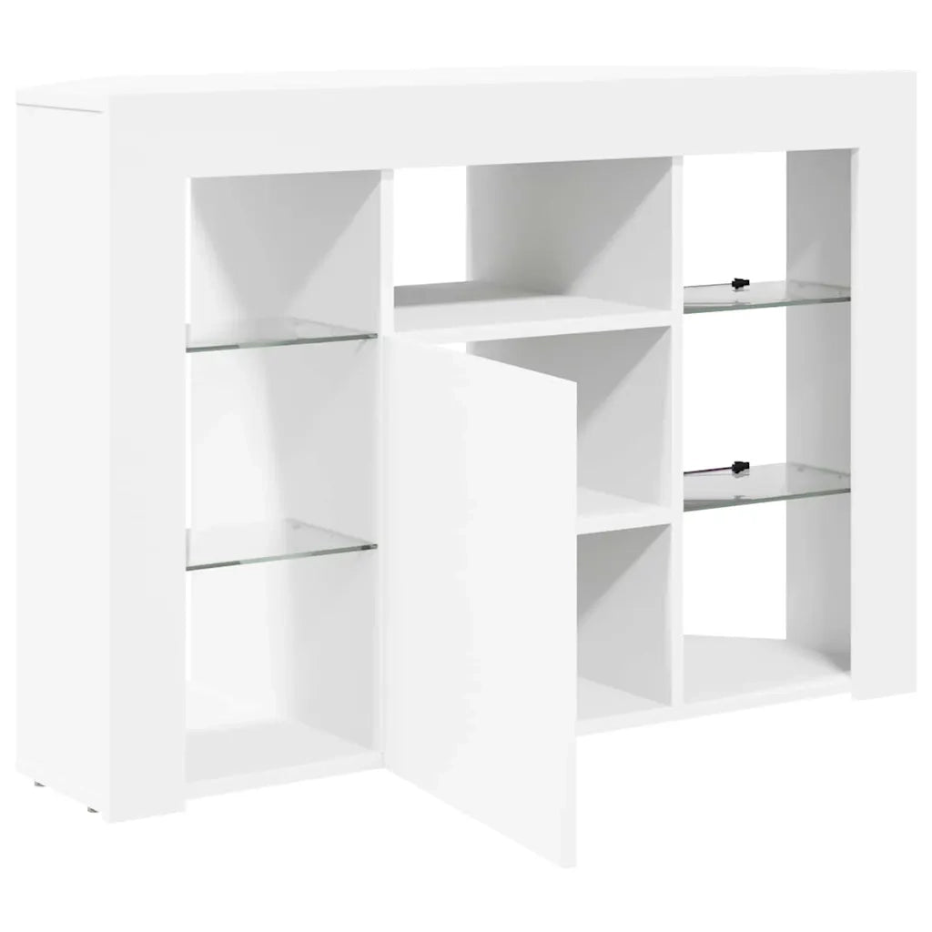 Mobile TV LED Angolare Bianco 100x40x68cm Legno multistrato 889785