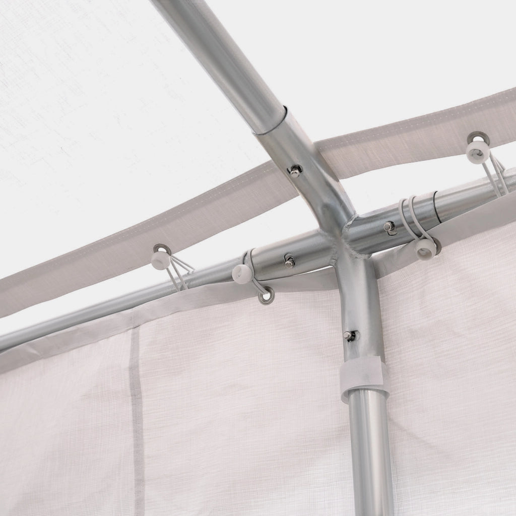 Tenda da giardino Chapiteau Barnum ¨C zephmum ¨C Bianco 6x4x2.8m Polyethylene Acciaio