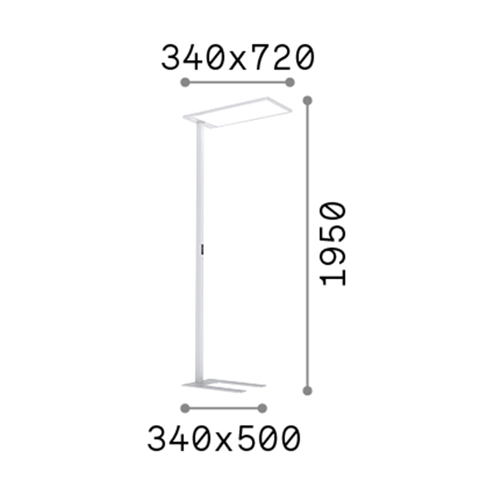 Piantana Moderna Comfort Metallo Nero Led 76W K Luce Naturale 4000K
