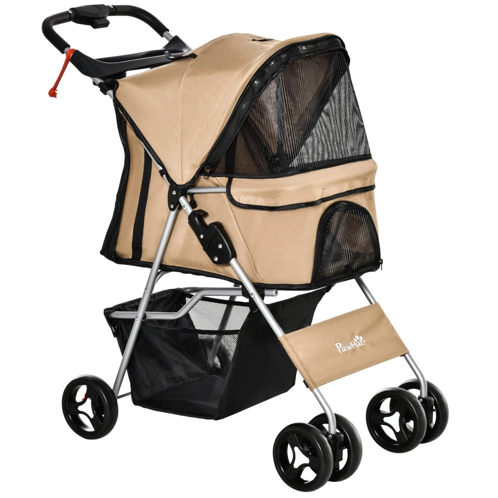 Cestino per Cani Pieghevole con Portabicchiere ¨C zephmum ¨C Caff¨¨ 77x45x99.5 cm