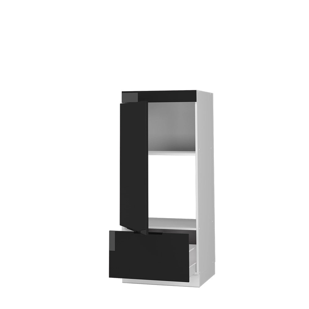 Vicco Set mobili bagno Rovere nero lucido 60 cm