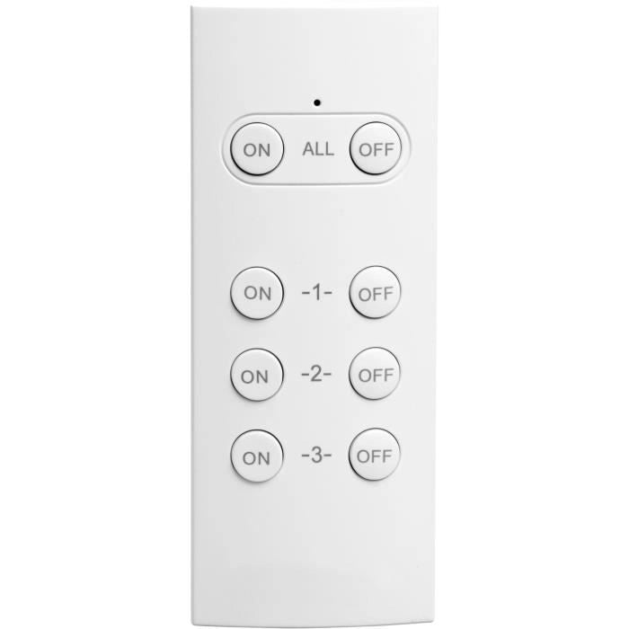 Confezione da 2 prese telecomandate per uso esterno + telecomando - GAO - 230 V - Nero