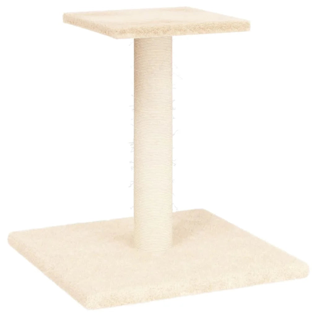 Tiragraffi per gatti mobile torre arrampicata giocattolo gratta e vinci piattaforma da arrampicata con piattaforma 38 cm crema 02_0022727