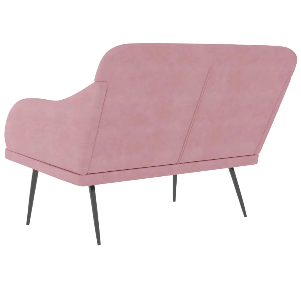 Panca/panca in velluto rosa 110 x 76 x 80 cm 02_0010691