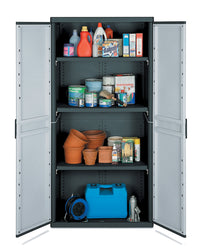 Armadio in Resina Antiurto Terry 90X54X180Cm 2 Ante 4 Ripiani da Esterno