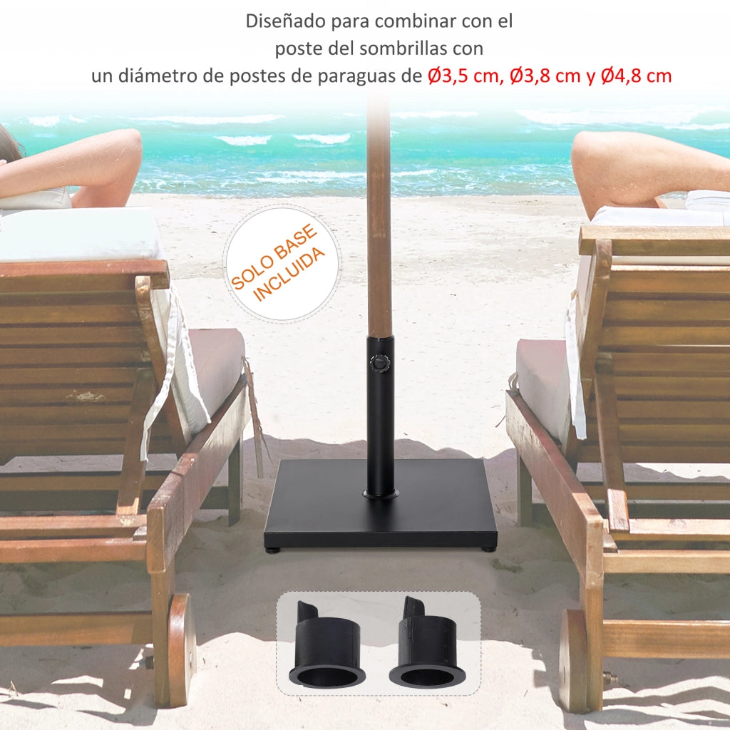 Base per Parasol da Giardino ¨C zephmum ¨C Nero 45x45x39 cm