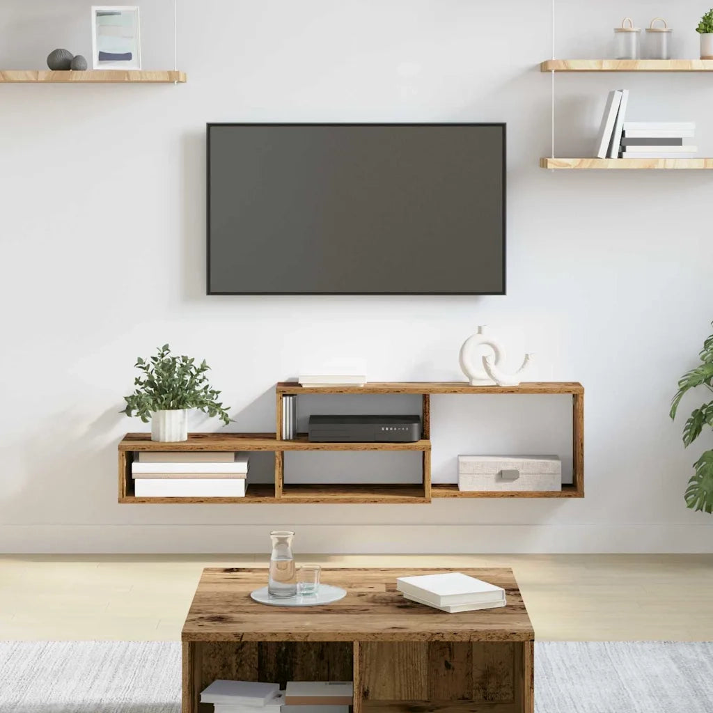 Supporto per TV aparete-Mensole a Muro 120x25x28,5cm Legno multistrato 273001