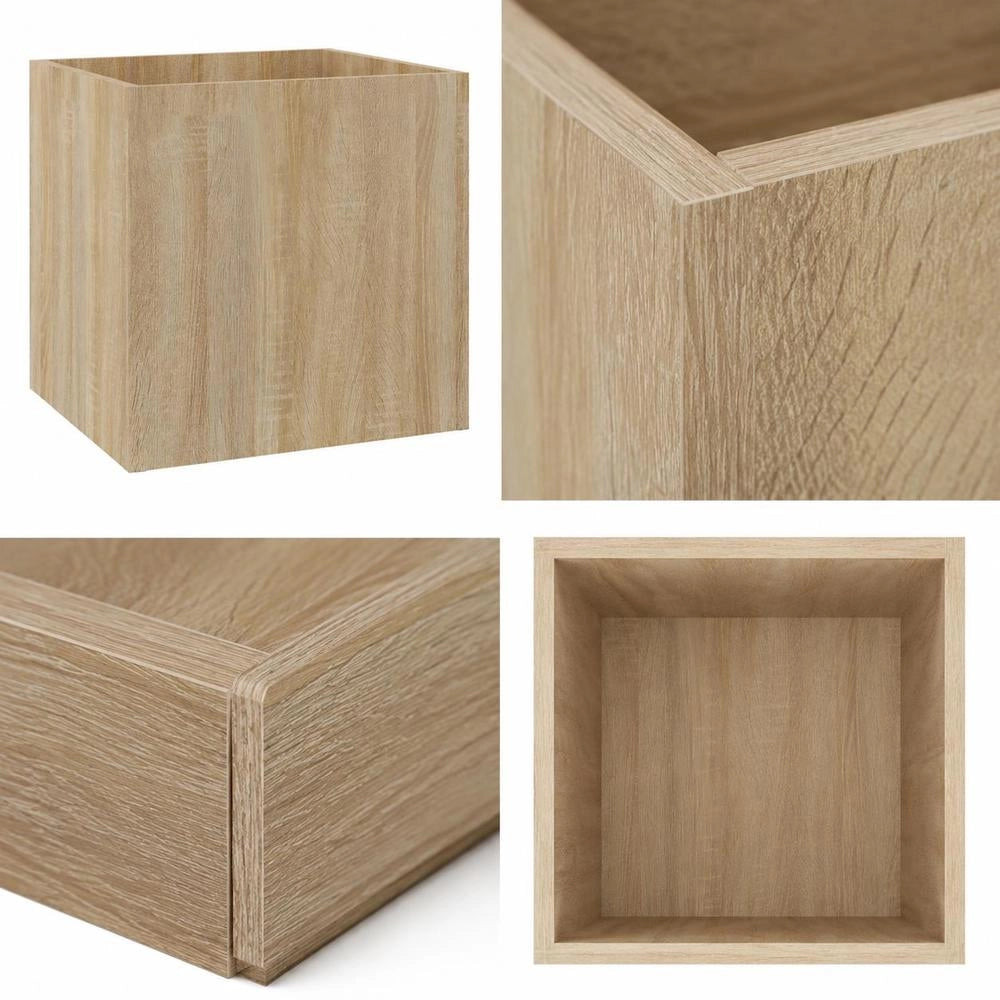 Planter Sonoma Oak 40x40x40 Cm Wood Material