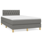 Giroletto a Molle con Materasso Grigio Scuro 120x190cm Tessuto 3269794