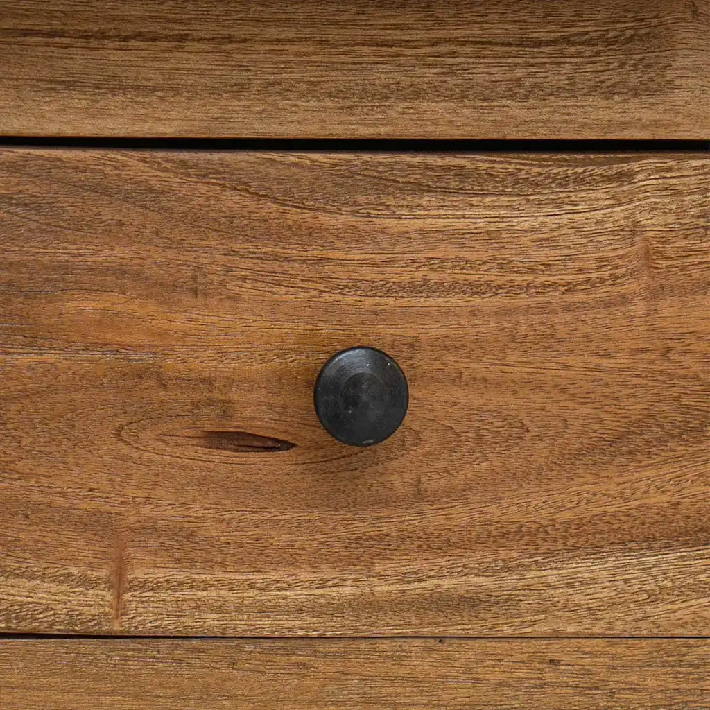 Credenza in Legno Massello di Mogano 100x30x50 cm 244488